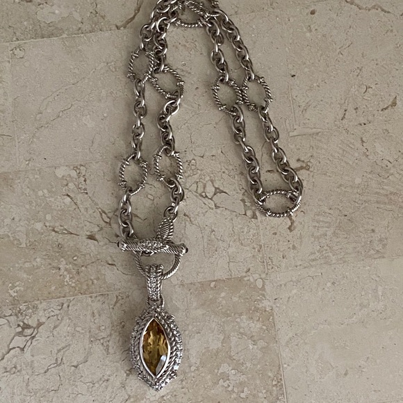 Judith Ripka Jewelry - JUDITH RIPKA 925 STERLING NECKLACE AND ENHANCER